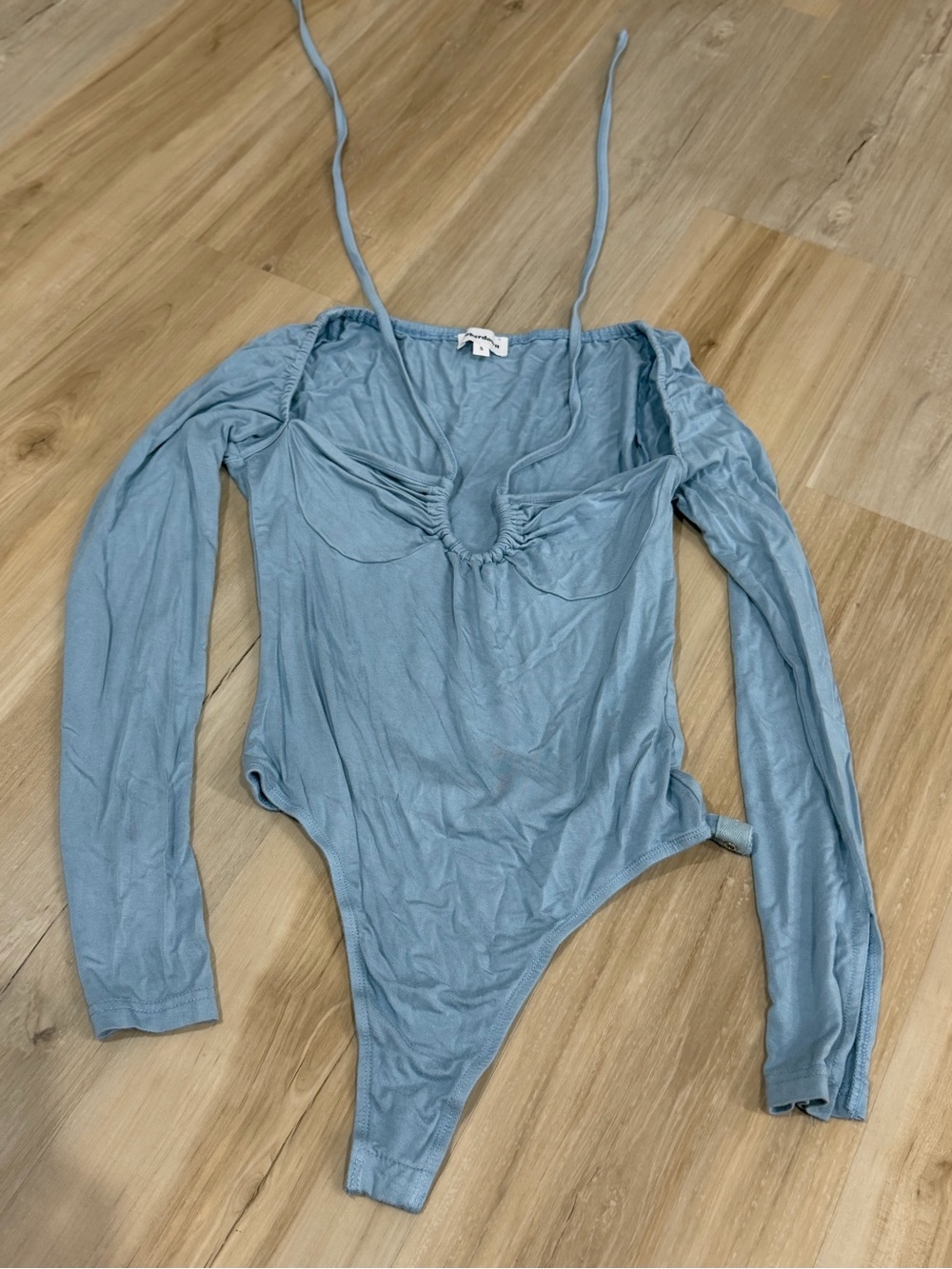 Long Sleeve Light Blue One-Piece Bodysuit